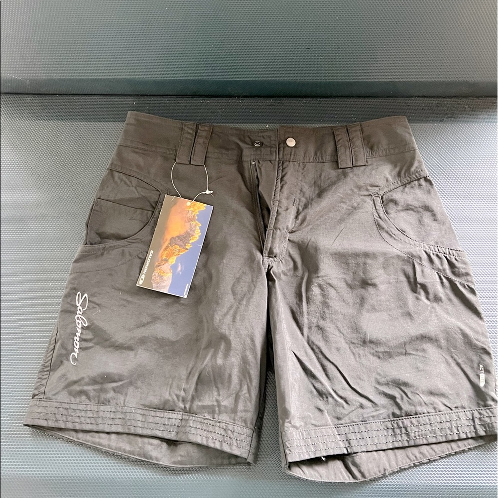 Womens Black Salomon Hiking Shorts